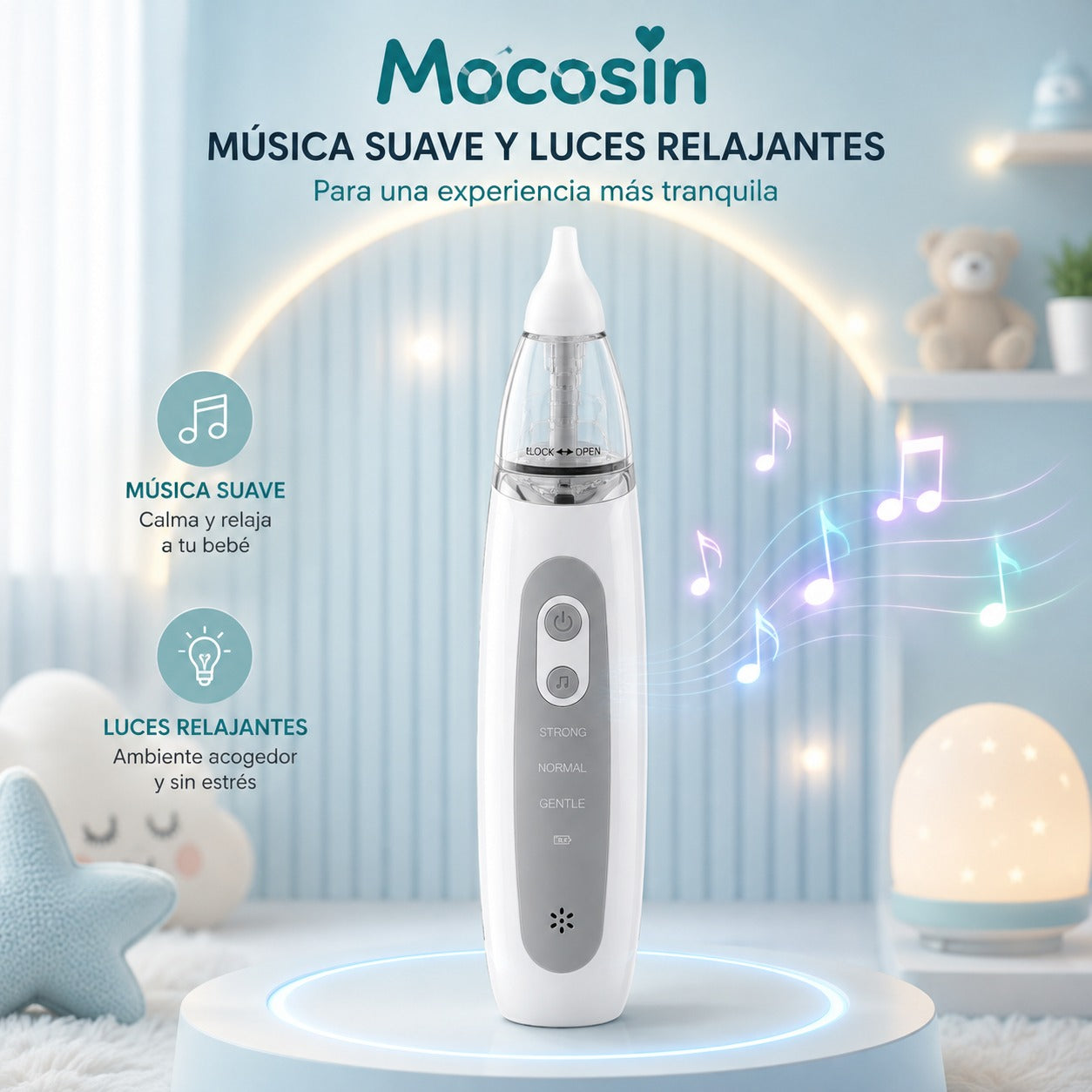 MOCOSÍN™ Aspirador Nasal Eléctrico para Bebés